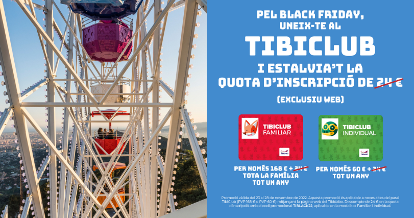 Parc d'atraccions Tibidabo Parque de atracciones Tibidabo Tibidabo Amusement Park Descompte Descuento Discount Black Friday TibiClub Barcelona