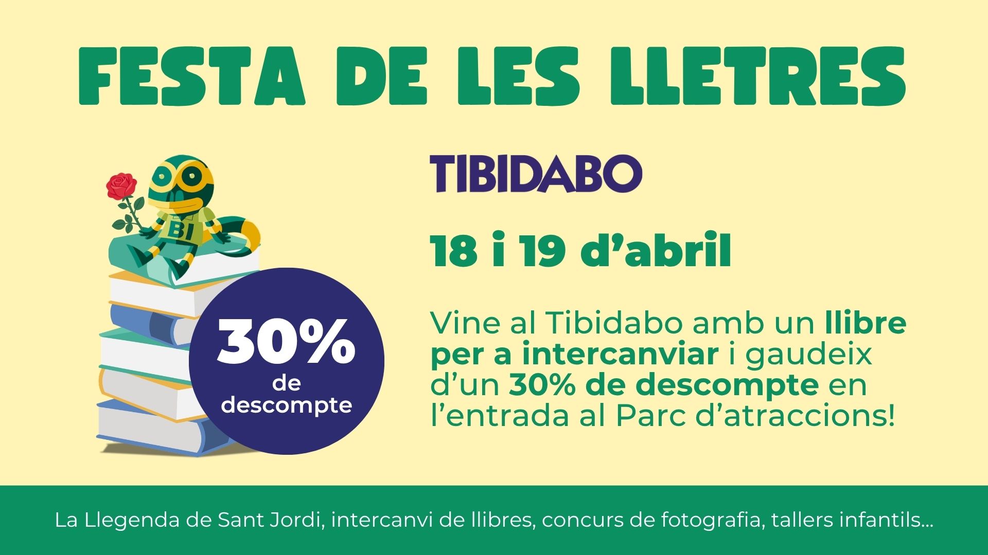 Tibidabo Festa de les Lletres Sant Jordi 2026